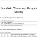 Checkliste Wohnungsübergabe